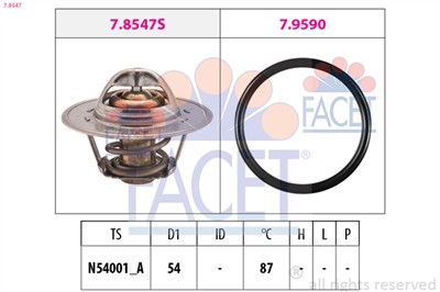 FACET 7.8547 Číslo výrobce: EPS 1.880.547. EAN: 8012510091227.