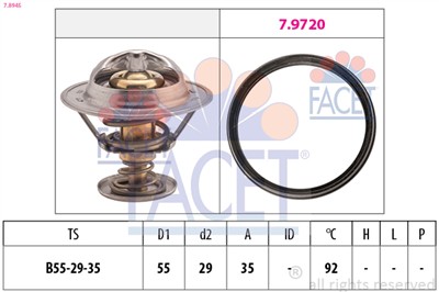 FACET 7.8945 Číslo výrobce: KW 580 945. EAN: 8012510041840.