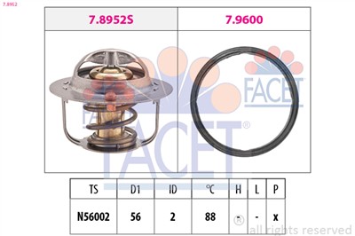 FACET 7.8952 Číslo výrobce: EPS 1.880.952. EAN: 8012510036082.