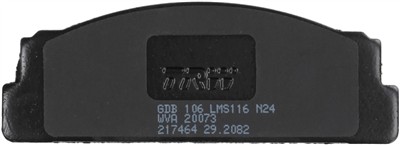 TRW GDB106 Číslo výrobce: 20073. EAN: 3322936401063.