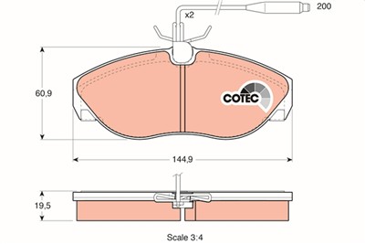 TRW GDB1105 Číslo výrobce: 21797. EAN: 3322936411055.