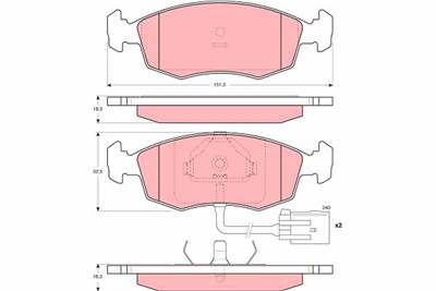 TRW GDB1208 Číslo výrobce: 20907. EAN: 3322937136872.