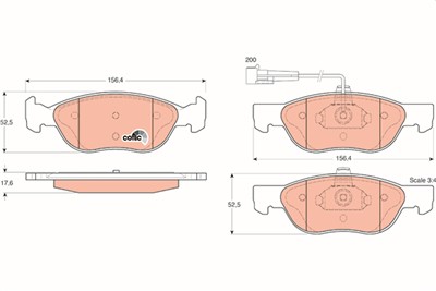 TRW GDB1290 Číslo výrobce: 21927. EAN: 3322937181667.