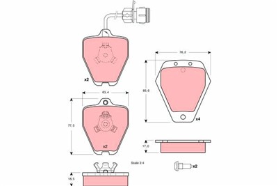 TRW GDB1329 Číslo výrobce: 21452. EAN: 3322937241705.