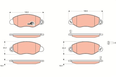 TRW GDB1461 Číslo výrobce: 23434. EAN: 3322937287659.