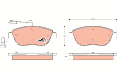 TRW GDB1483 Číslo výrobce: 23708. EAN: 3322937297245.