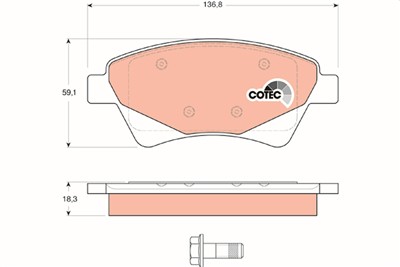 TRW GDB1597 Číslo výrobce: 23930. EAN: 3322937370078.