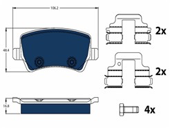 TRW GDB1685BTE ELECTRIC BLUE