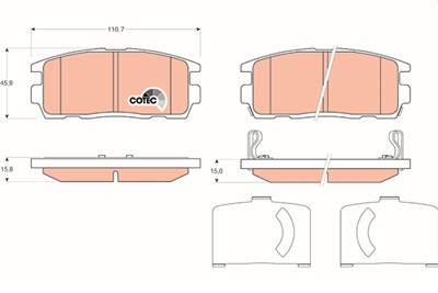 TRW GDB1716 Číslo výrobce: 20009. EAN: 3322937562862.