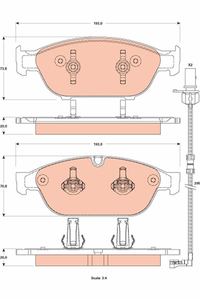 TRW GDB1883 Číslo výrobce: 25158. EAN: 3322938075064.
