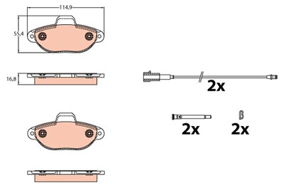 TRW GDB2141 Číslo výrobce: 21436. EAN: 3322938330613.