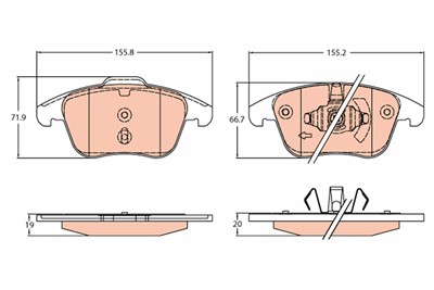 TRW GDB2307 Číslo výrobce: 23589. EAN: 3322938529352.