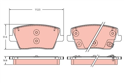 TRW GDB2355 Číslo výrobce: 22876. EAN: 3322938551063.