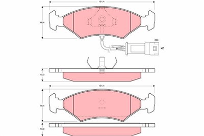 TRW GDB238 Číslo výrobce: 20640. EAN: 3322936402381.