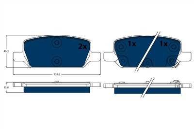 TRW GDB2380BTE Číslo výrobce: 25279. EAN: 3322938559212.