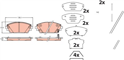 TRW GDB2456 Číslo výrobce: 26177. EAN: 3322938556709.