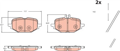 TRW GDB2472 Číslo výrobce: 26526. EAN: 3322938556860.