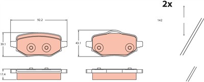 TRW GDB2480 Číslo výrobce: 26198. EAN: 3322938556945.