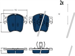 TRW GDB2518BTE ELECTRIC BLUE