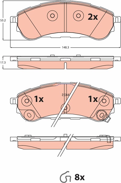 TRW GDB2529 Číslo výrobce: 22693. EAN: 3322938564698.