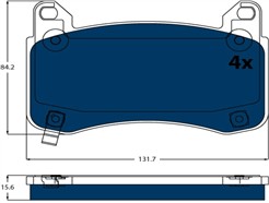 TRW GDB2555BTE ELECTRIC BLUE