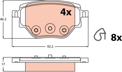 TRW GDB2622 Číslo výrobce: 26195.
