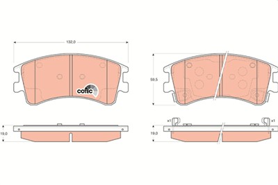 TRW GDB3310 Číslo výrobce: 24046. EAN: 3322937321605.