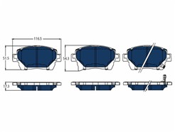 TRW GDB3317BTE ELECTRIC BLUE