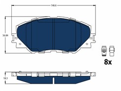 TRW GDB3424BTE ELECTRIC BLUE