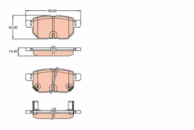 TRW GDB3454 Číslo výrobce: 24610. EAN: 3322937578382.