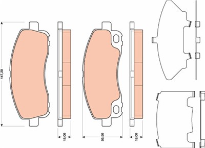 TRW GDB3487 Číslo výrobce: 29238. EAN: 3322937955022.