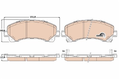 TRW GDB3545 Číslo výrobce: 25149. EAN: 3322938150730.