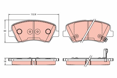 TRW GDB3552 Číslo výrobce: 25116. EAN: 3322938162320.
