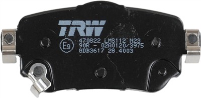 TRW GDB3617 Číslo výrobce: 25965. EAN: 3322938266400.