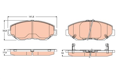 TRW GDB3627 Číslo výrobce: 23856. EAN: 3322938282059.