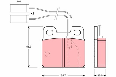 TRW GDB363 Číslo výrobce: 20641. EAN: 3322936403630.