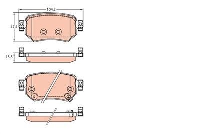 TRW GDB3632 Číslo výrobce: 22349. EAN: 3322938346539.