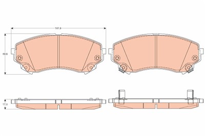 TRW GDB4456 Číslo výrobce: 24940. EAN: 3322938261474.