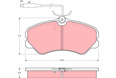 TRW GDB447 Číslo výrobce: 21205. EAN: 3322936404477.