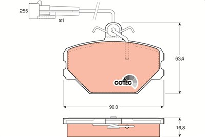 TRW GDB833 Číslo výrobce: 21100. EAN: 3322936408338.
