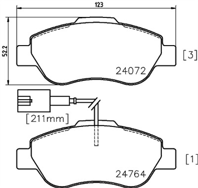 HELLA 8DB 355 014-471 Číslo výrobce: 24072. EAN: 4082300358780.