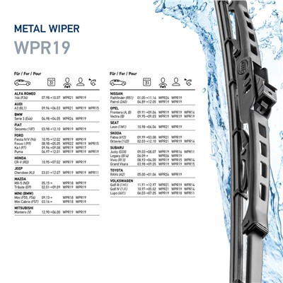 HELLA 9XW 190 253-191 Číslo výrobce: WPR19. EAN: 4082300331851.
