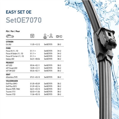 HELLA 9XW 358 164-161 Číslo výrobce: SetOE7070. EAN: 4082300809602.