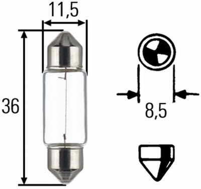 HELLA 8GM 002 092-123 Číslo výrobce: C5W. EAN: 4082300215342.