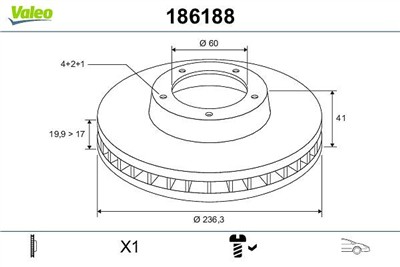 VALEO 186188 Číslo výrobce: DF 236. EAN: 3276421861880.
