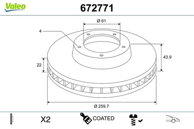 VALEO 672771 EAN: 3276426727716.