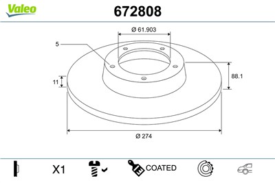 VALEO 672808 EAN: 3276426728089.