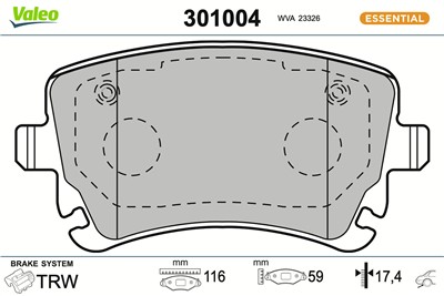 VALEO 301004 EAN: 3276423010040.