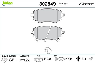 VALEO 302849 EAN: 3276423028496.