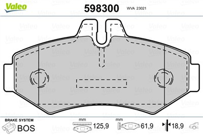 VALEO 598300 Číslo výrobce: 23021. EAN: 3276425983007.